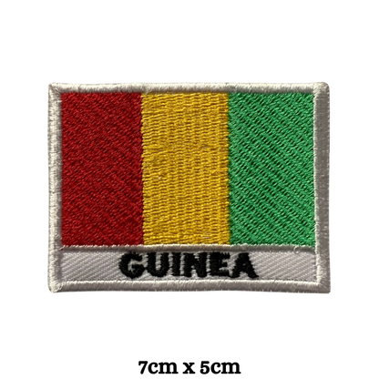 Country Flag with Name Embroidered Patch – Iron On / Sew On National Flag Badge with Country Name | All Countries Available | Jackets, Hats, Backpacks, Uniforms (A-J)