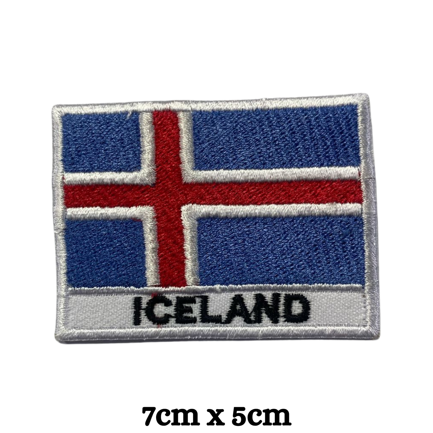 Country Flag with Name Embroidered Patch – Iron On / Sew On National Flag Badge with Country Name | All Countries Available | Jackets, Hats, Backpacks, Uniforms (A-J)