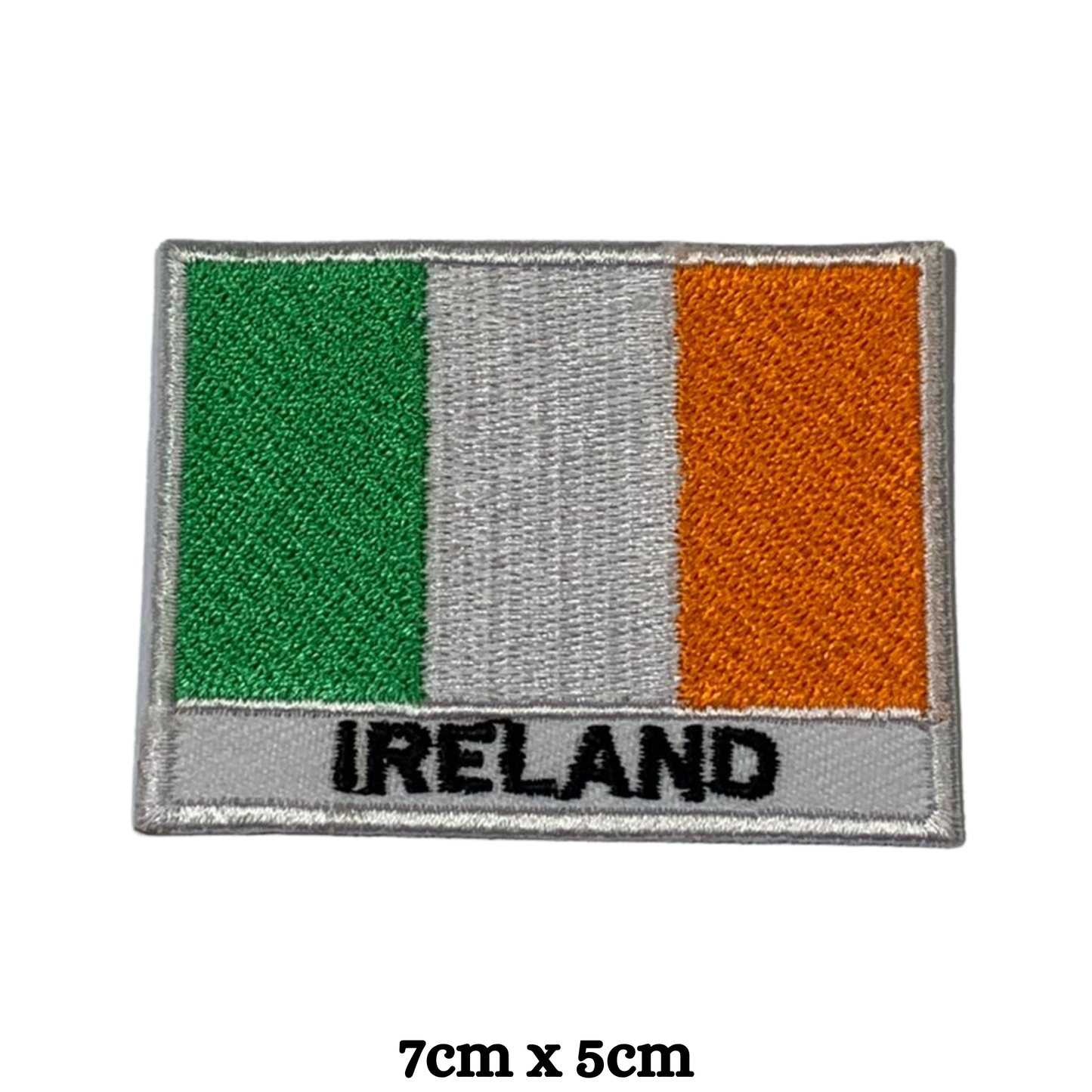 Country Flag with Name Embroidered Patch – Iron On / Sew On National Flag Badge with Country Name | All Countries Available | Jackets, Hats, Backpacks, Uniforms (A-J)