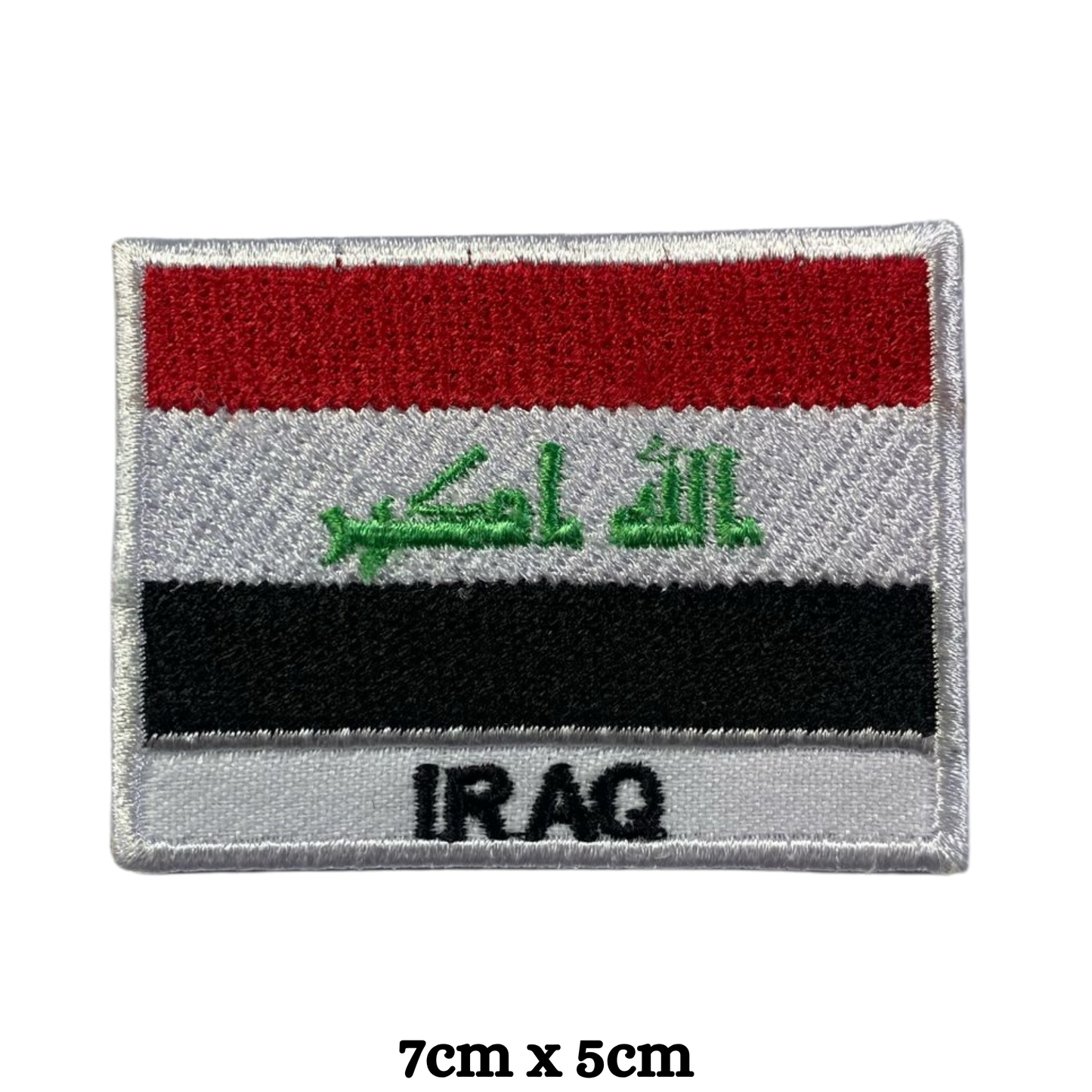 Country Flag with Name Embroidered Patch – Iron On / Sew On National Flag Badge with Country Name | All Countries Available | Jackets, Hats, Backpacks, Uniforms (A-J)