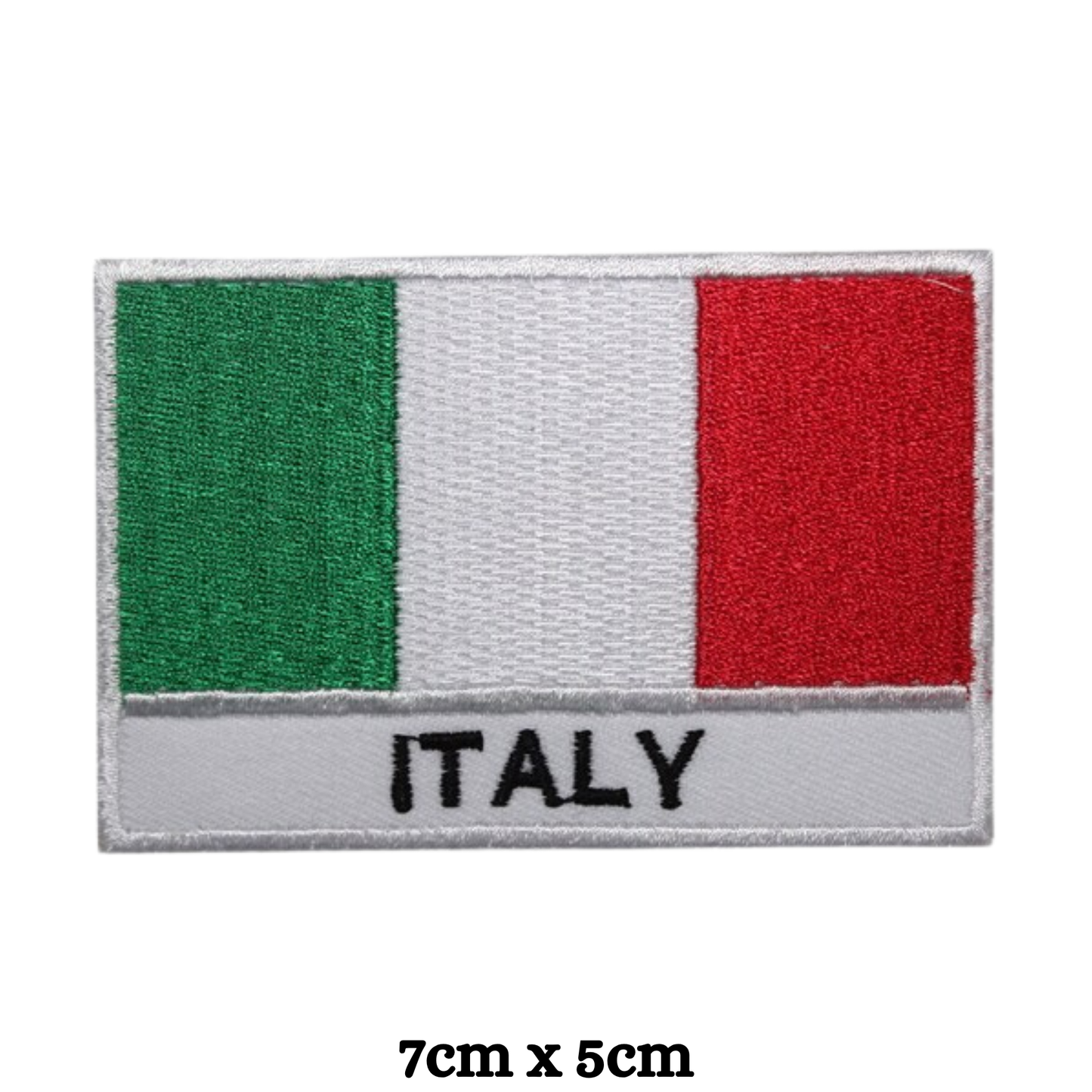 Country Flag with Name Embroidered Patch – Iron On / Sew On National Flag Badge with Country Name | All Countries Available | Jackets, Hats, Backpacks, Uniforms (A-J)