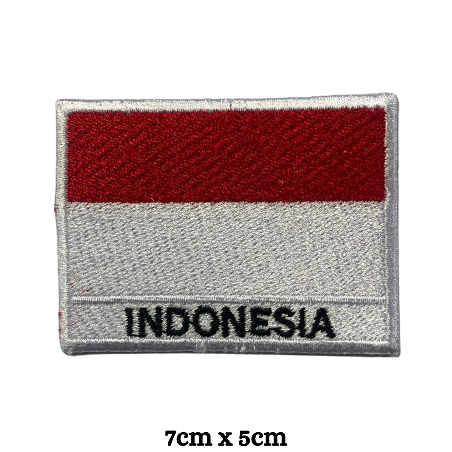 Country Flag with Name Embroidered Patch – Iron On / Sew On National Flag Badge with Country Name | All Countries Available | Jackets, Hats, Backpacks, Uniforms (A-J)