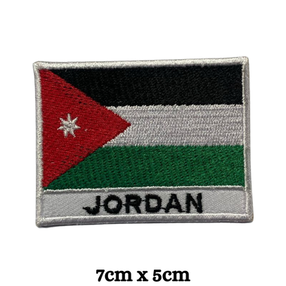 Country Flag with Name Embroidered Patch – Iron On / Sew On National Flag Badge with Country Name | All Countries Available | Jackets, Hats, Backpacks, Uniforms (A-J)