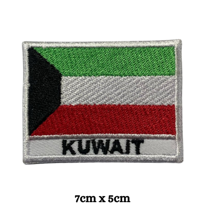 Country Flag with Name Embroidered Patch – Iron On / Sew On National Flag Badge with Country Name | All Countries Available | Jackets, Hats, Backpacks, Uniforms (K-S)
