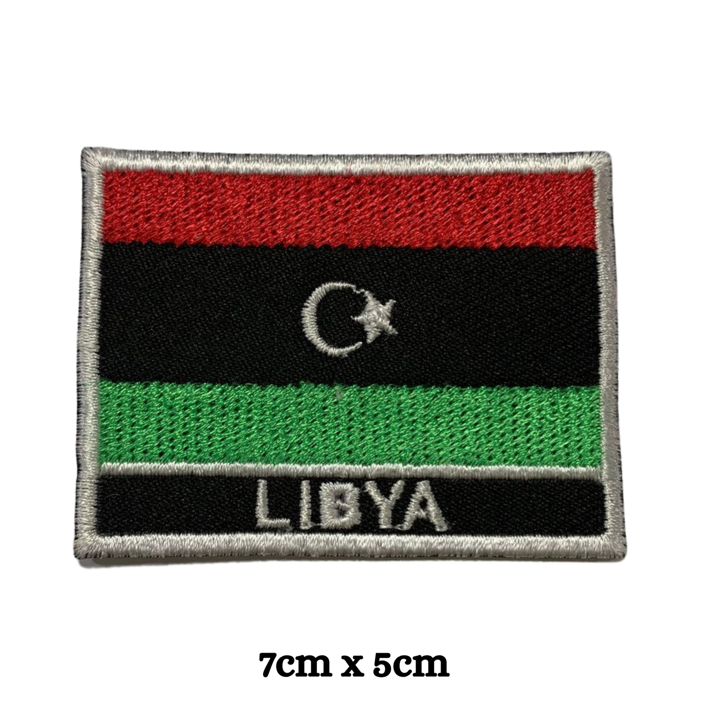 Country Flag with Name Embroidered Patch – Iron On / Sew On National Flag Badge with Country Name | All Countries Available | Jackets, Hats, Backpacks, Uniforms (K-S)