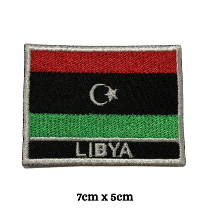 Country Flag with Name Embroidered Patch – Iron On / Sew On National Flag Badge with Country Name | All Countries Available | Jackets, Hats, Backpacks, Uniforms (K-S)