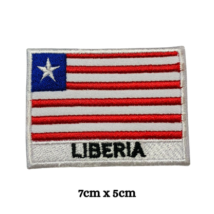 Country Flag with Name Embroidered Patch – Iron On / Sew On National Flag Badge with Country Name | All Countries Available | Jackets, Hats, Backpacks, Uniforms (K-S)