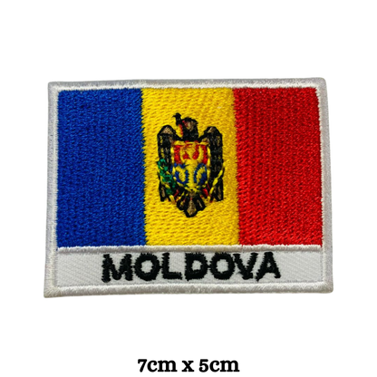 Country Flag with Name Embroidered Patch – Iron On / Sew On National Flag Badge with Country Name | All Countries Available | Jackets, Hats, Backpacks, Uniforms (K-S)