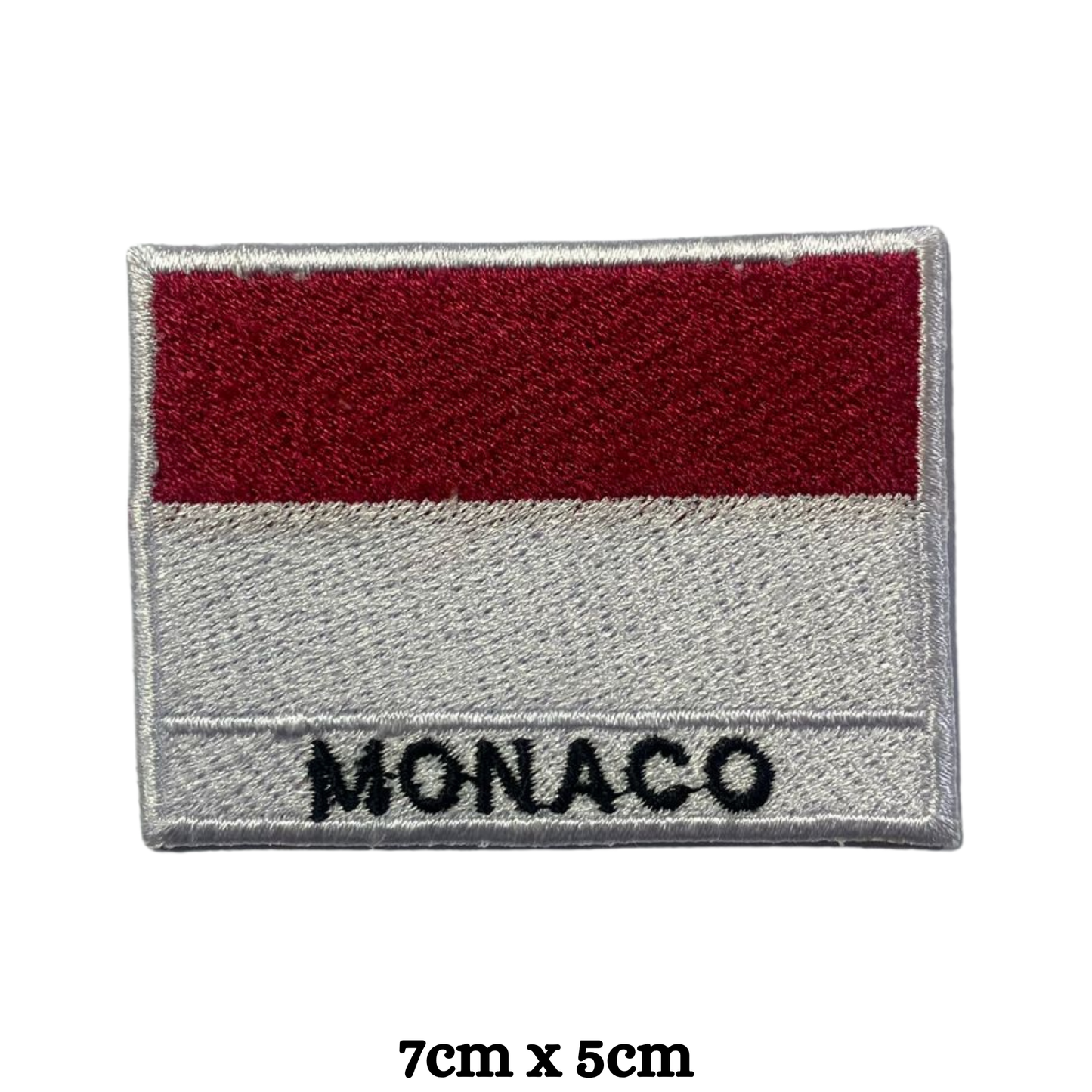 Country Flag with Name Embroidered Patch – Iron On / Sew On National Flag Badge with Country Name | All Countries Available | Jackets, Hats, Backpacks, Uniforms (K-S)