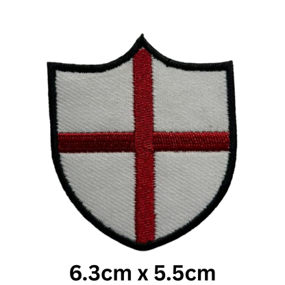 Shield Flag Patch – Embroidered Iron On / Sew On Shield Shaped National Flag Badge | All Countries Available | Heraldic Crest Patch for Jacket, Backpack, Biker Vest, Uniform – Choose Your Country (A-J)