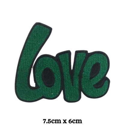 Life and Love Slogan Embroidered Patches - Iron On and Sew On Applique Badges for Jackets, Jeans, Backpacks, Bags, Clothing and DIY Crafts.
